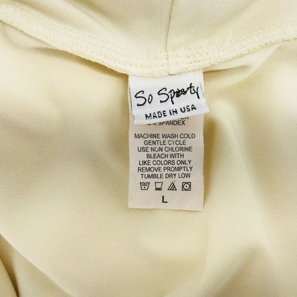 So Sporty Hooded Full Zip Jacket Size L Cream - Picture 8 of 8